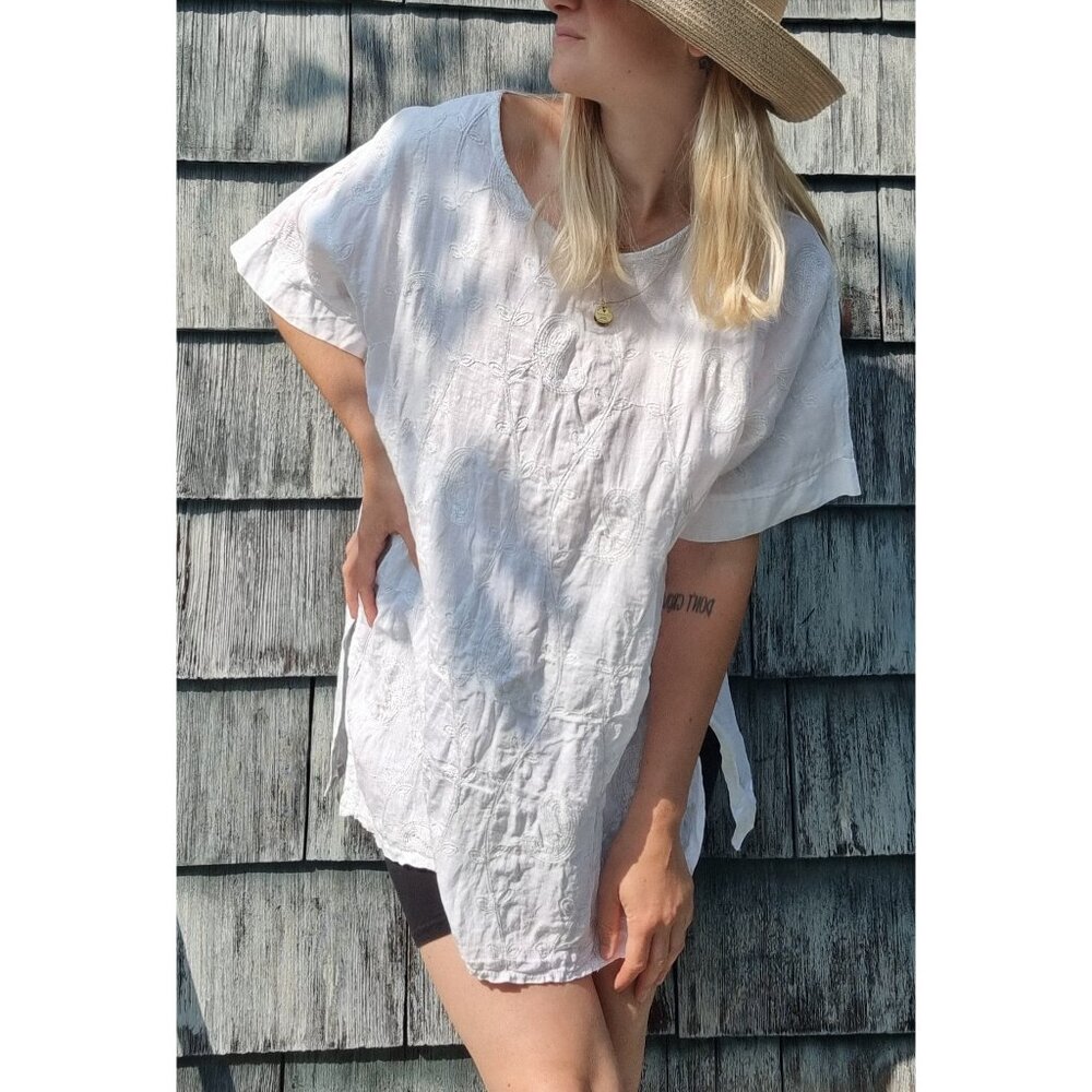 White linen tunic